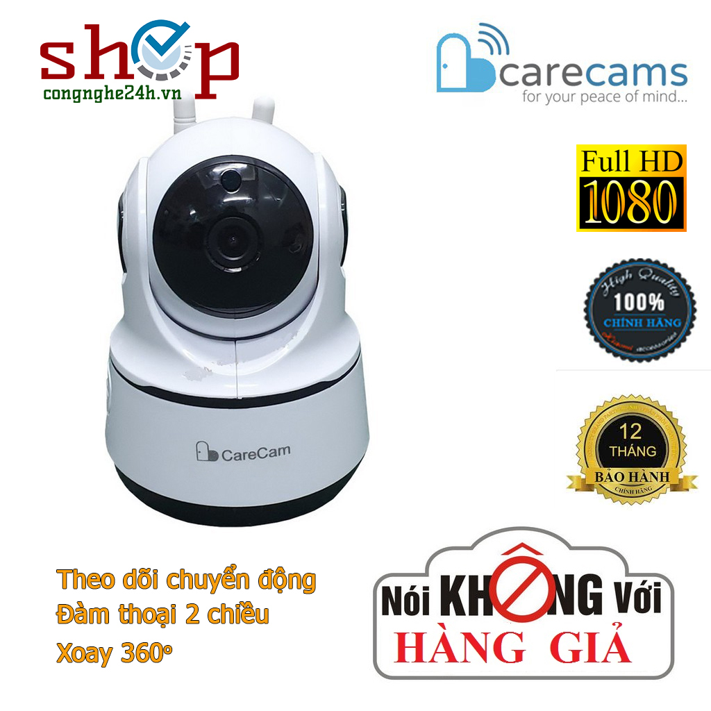 CAMERA CARECAM XOAY 360 FULL HD 1080P PAF200 THẺ NHỚ 16GB
