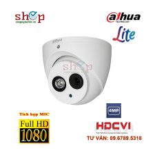 DỪNG SẢN XUẤT  Camera Dome 4 in 1 hồng ngoại 4.0 Megapixel DAHUA HAC-HDW1400EMP-A-S2 Tích hợp MIC