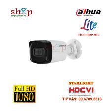 Camera HDCVI STARLIGHT hồng ngoại 2.0 Megapixel DAHUA HAC-HFW1230TLP-A Tích hợp MIC Dừng Sản Xuất