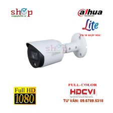 Camera HDCVI 2.0 FULL-COLOR Megapixel DAHUA HAC-HFW1239TP-A-LED Tích hợp MIC
