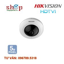 Camera HD-TVI Fisheye hồng ngoại 5.0 Megapixel HIKVISION DS-2CC52H1T-FITS Tích hợp MIC