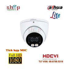 Camera Dome HDCVI 2.0 Megapixel DAHUA HAC-HDW1239TP-A-LED Xem đêm có màu Tích hợp MIC