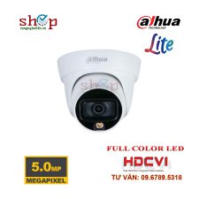 Camera Dome HDCVI 5.0 Megapixel DAHUA DH-HAC-HDW1509TLP-LED Xem đêm có màu