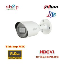 Camera HDCVI hồng ngoại 5.0 Megapixel DAHUA HAC-HFW1500TP-A Tích hợp MIC