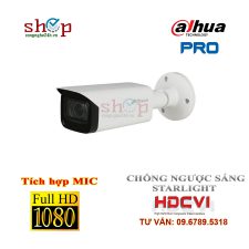 Camera HDCVI hồng ngoại 2.0 Megapixel DAHUA HAC-HFW2241TP-I8-A Chống ngược sáng Tích hợp MIC