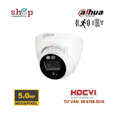 Camera HDCVI Dome hồng ngoại 5.0 Megapixel DAHUA HAC-ME1500EP-LED Cảm biến PIR