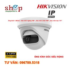 Camera IP Dome hồng ngoại 4.0 Megapixel HIKVISION DS-2CD2345G0P-I Ống kính siêu rộng