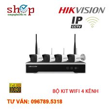 Bộ Kit camera IP Wifi HIKVISION NK42W0 4 kênh Tích hợp MIC