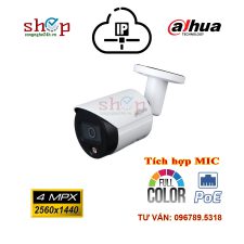 Camera IP 4.0 Megapixel DAHUA DH-IPC-HFW2439SP-SA-LED-S2 xem đêm có màu Tích hợp MIC