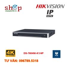 Đầu ghi hình camera IP 4 kênh HIKVISION DS-7604NI-K1/4P(C)