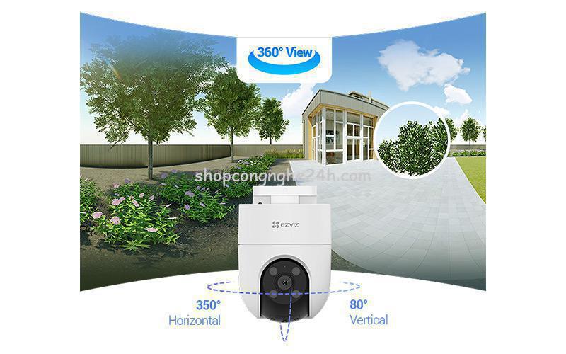 Camera Ezviz H8C 2K 4MP ghi hình toàn cảnh 360 độ