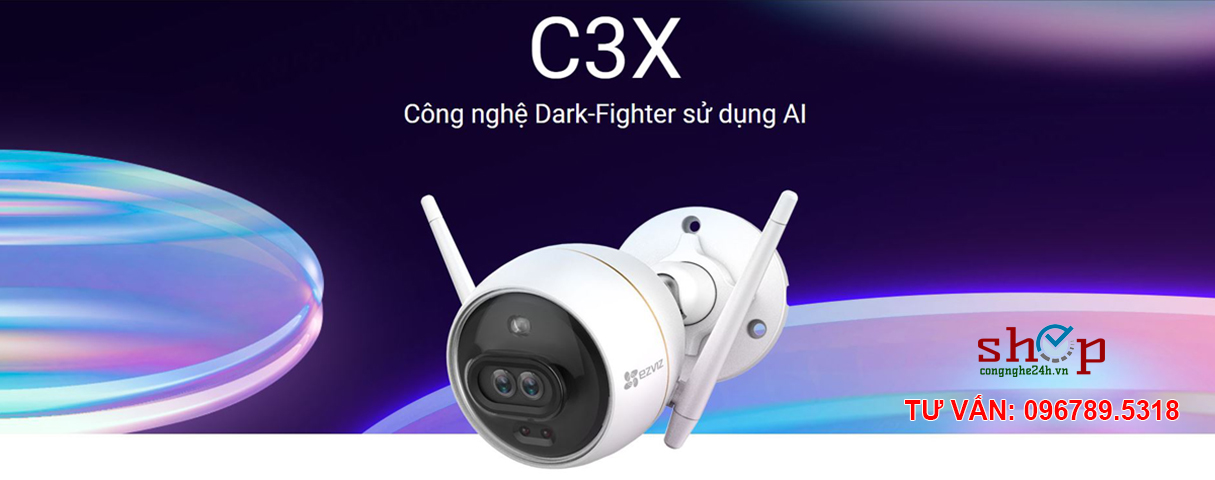 Camera IP Wifi 2MP Ezviz C3X tích hợp AI, báo động