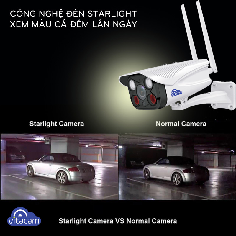 VITACAM VB720 PRO Camera ngoài trời nhìn đêm có màu