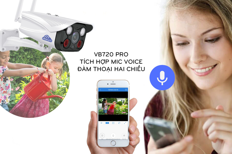 VITACAM VB720 PRO Camera ngoài trời nhìn đêm có màu