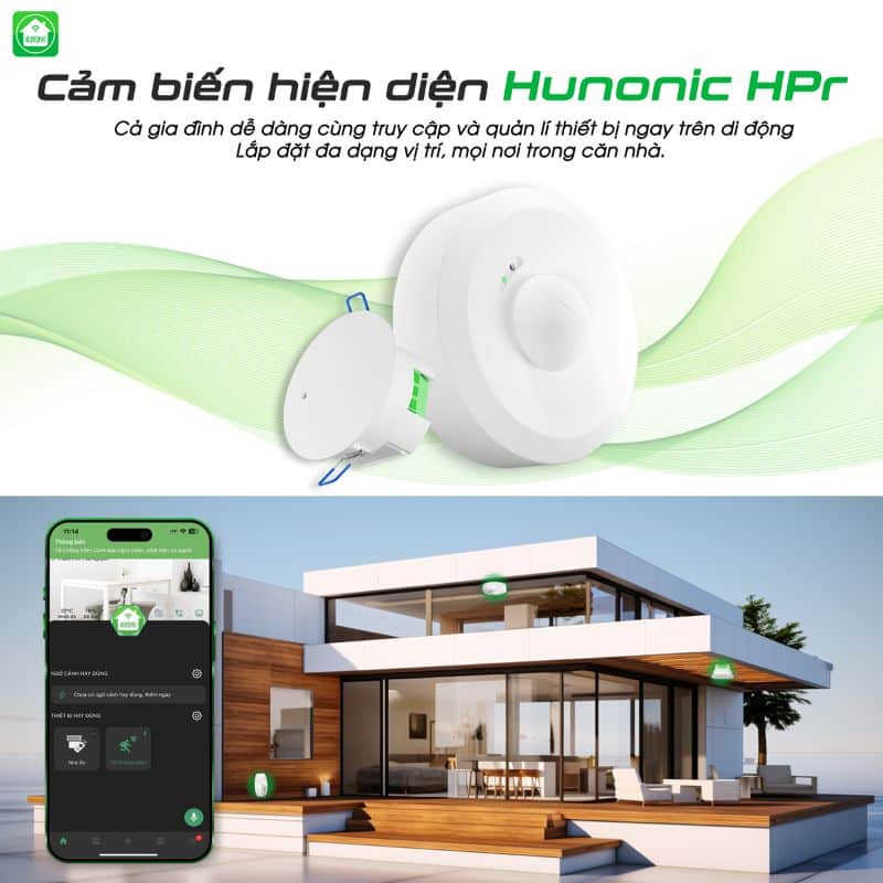 Cảm Biến Hiện Diện Âm Trần Hunonic HPR 6 cam bien hien dien am tran2