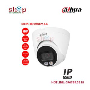 Camera dome DH-IPC-HDW1439V-A-IL trong bộ 4 camera IP Dahua 4MP