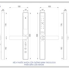 Kích thước khóa tadolock cửa nhôm