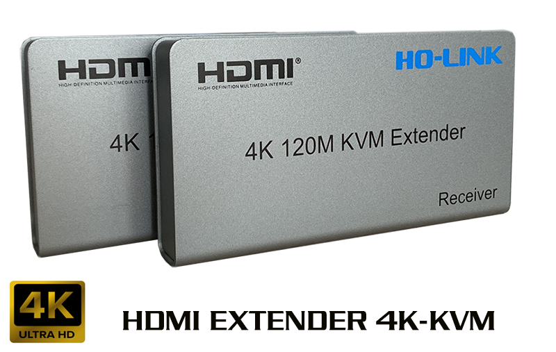 Bộ kéo dài HDMI 120M 4K có cổng USB HL-HDMI-120KVM(4K)
