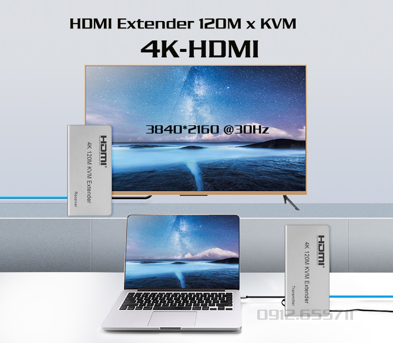 Ứng dụng bộ kéo dài HDMI 120M 4K