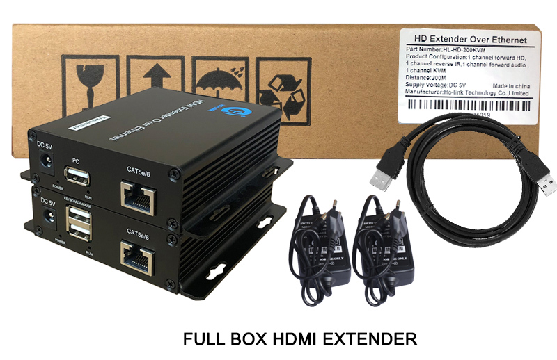 HDMI 200m Đóng gói đầy đủ phụ kiện