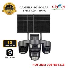 Camera HiEasy sim 4G năng lượng mặt trời 4 mắt kép 4Mpx 2 tấm pin V2