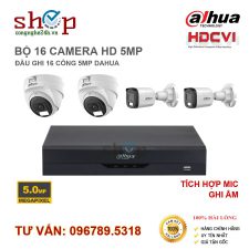 BỘ 16 CAMERA DAHUA 5MP CÓ MIC GHI ÂM ĐẦU GHI 16 CỔNG