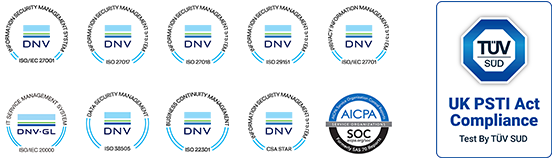 Chứng nhận bảo mật quốc tế DNV và TÜV
