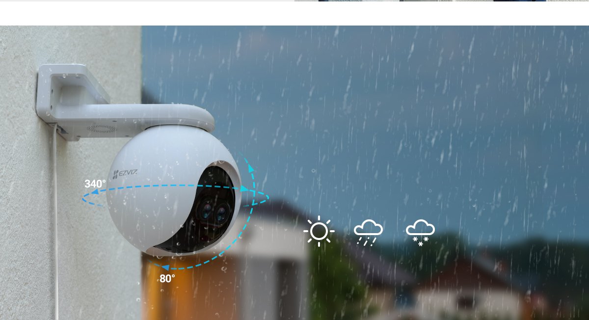 C8PF xoay quét 360 độ, chống chịu mưa nắng