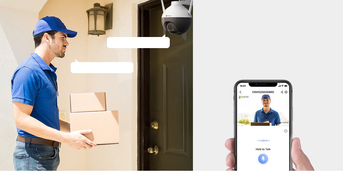Nói chuyện với người giao hàng qua camera C8W