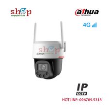 Camera 4G Dahua DH-P4F-PV-4G 4MP ngoài trời, xoay 360°, còi đèn báo động