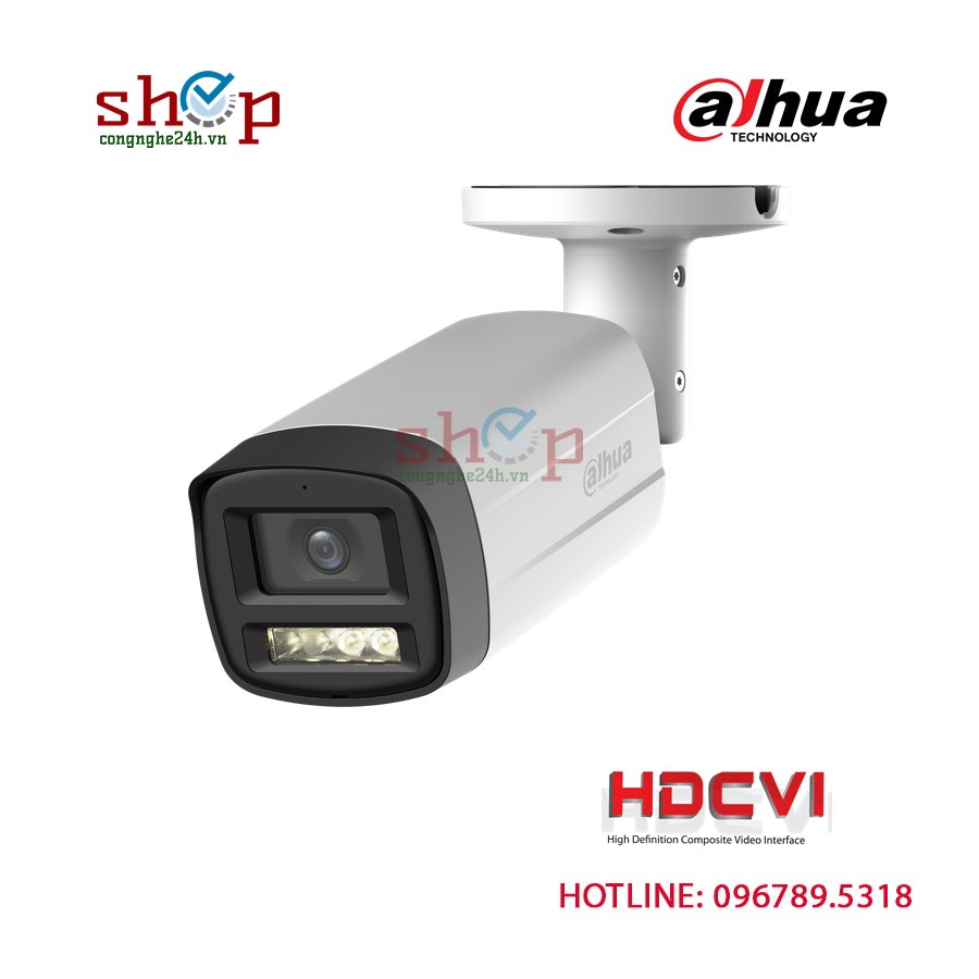 Camera HDCVI Dahua DH-HAC-HFW1500THP-IL-A 5MP thân trụ, ánh sáng kép, có mic – góc nhìn khác