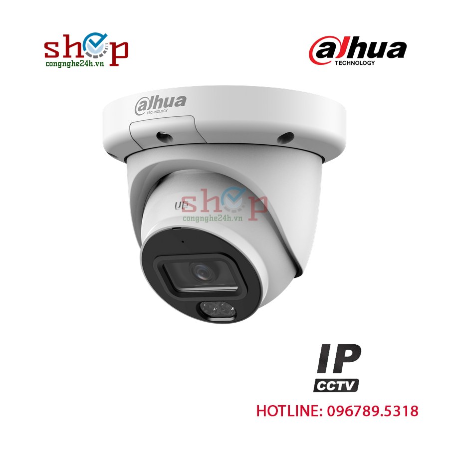 Camera IP Dahua DH-IPC-HDW3449QM-S-IL 4MP bán cầu, ánh sáng kép, có mic