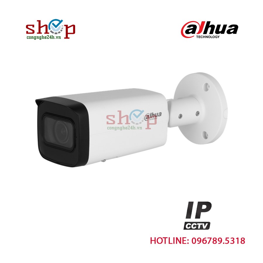 Camera IP Dahua DH-IPC-HFW2841T-ZS 8MP thân trụ, hồng ngoại 60m, ống kính zoom