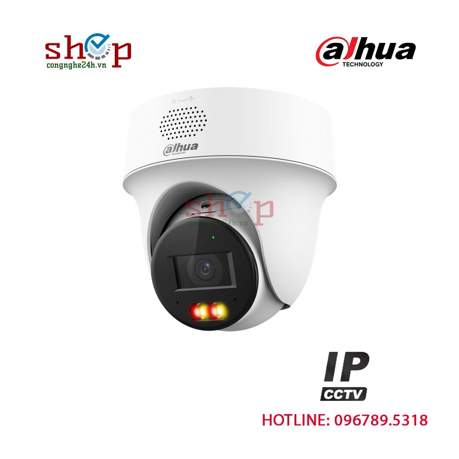 Camera IP Dahua DH-IPC-PT1239H-PV 2MP xoay 360°, còi đèn báo động