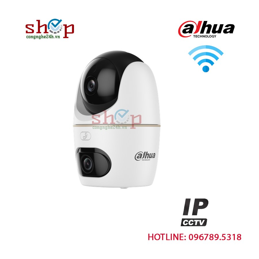 Camera Wifi Dahua DH-H3D-3F 3+3MP trong nhà, xoay 360°, đàm thoại 2 chiều