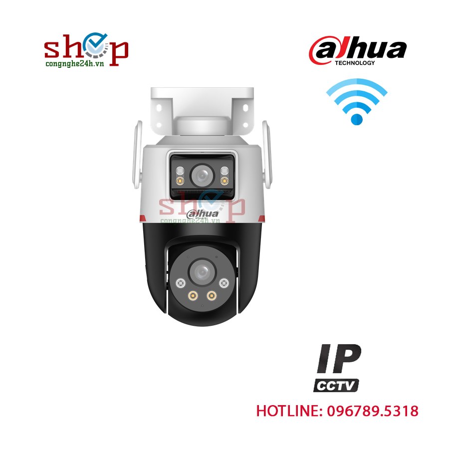 Camera Wifi Dahua DH-P3D-3F-PV-P 3+3MP ngoài trời, xoay 360°, còi đèn báo động – góc nhìn khác