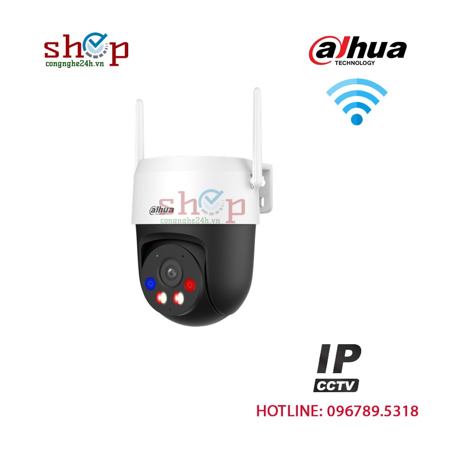Camera Wifi Dahua DH-P5AS-PV 5MP ngoài trời, xoay 360°, còi đèn báo động