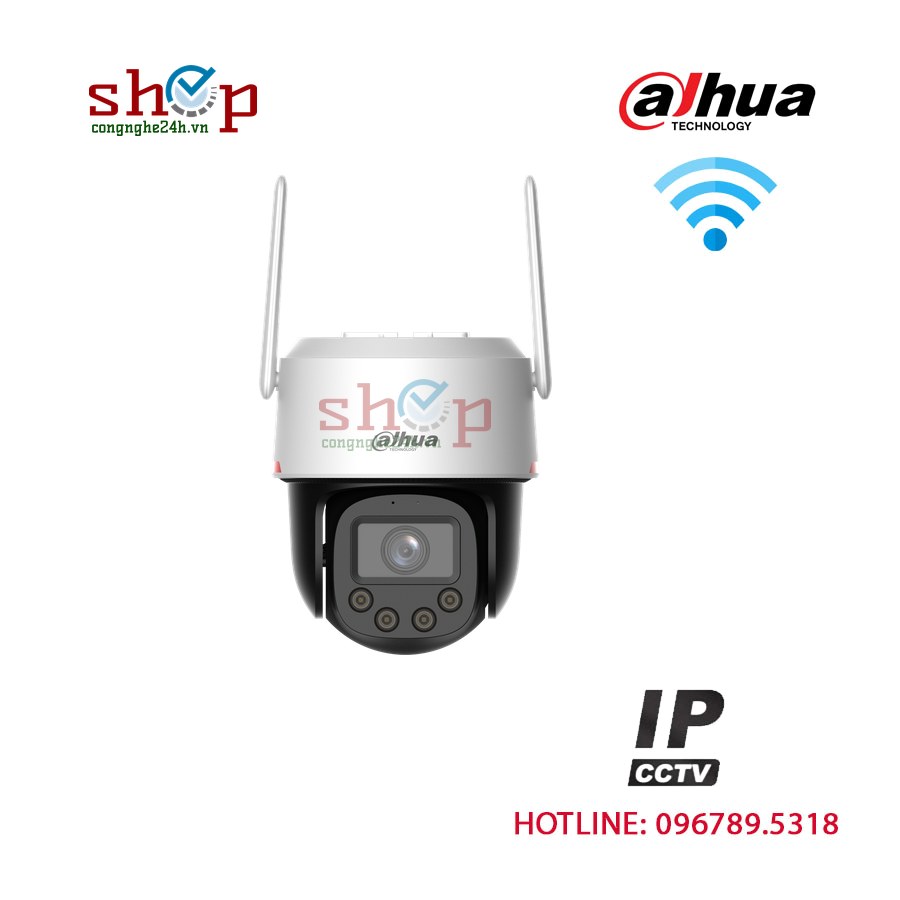 Camera Wifi Dahua DH-P5F-PV 5MP ngoài trời, xoay 360°, còi đèn báo động