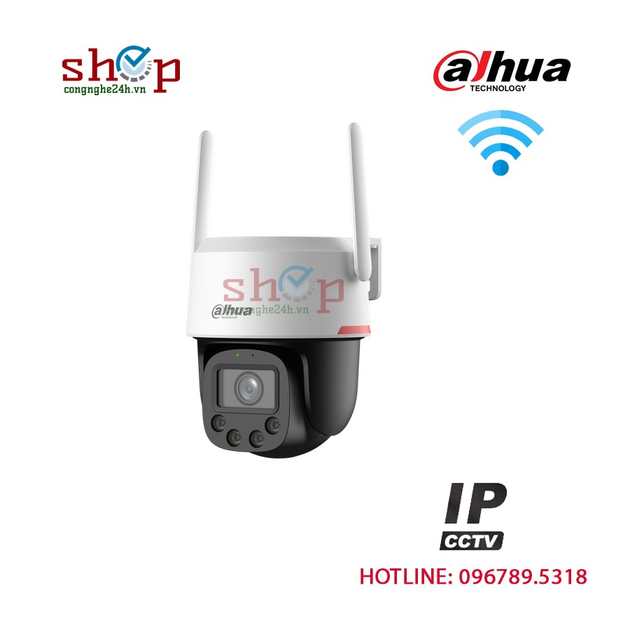 Camera Wifi Dahua DH-P8F-PV 8MP ngoài trời, xoay 360°, còi đèn báo động