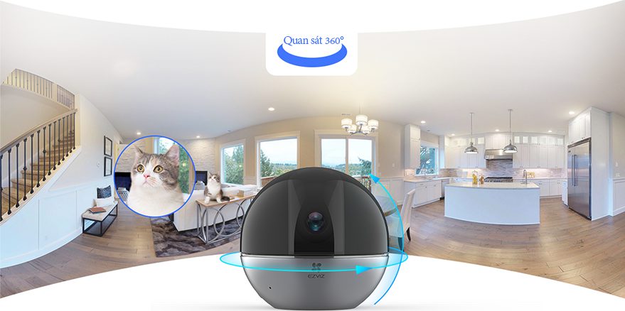E6 xoay 360 độ quan sát toàn phòng