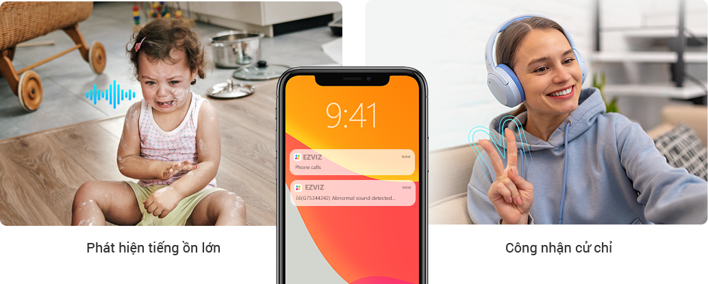 Phát hiện tiếng ồn lớn và nhận diện cử chỉ