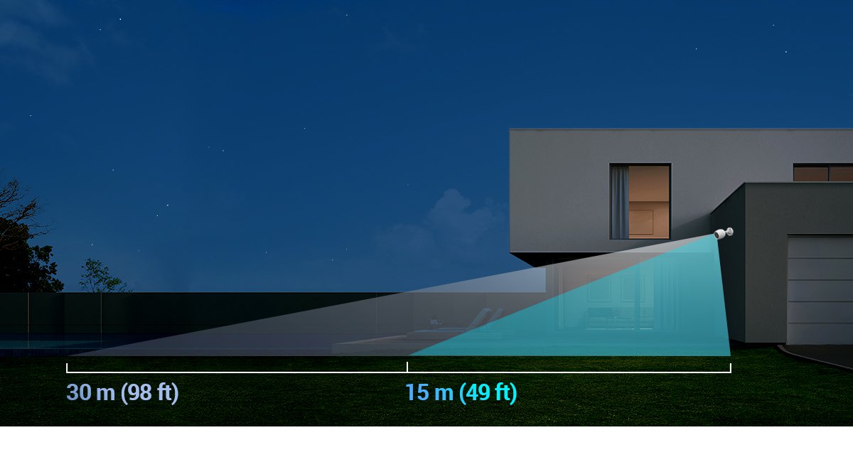 Có màu ban đêm 15 mét, hồng ngoại 30 mét