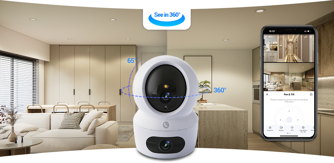 Tầm nhìn 360 độ của EZVIZ H7c Dual