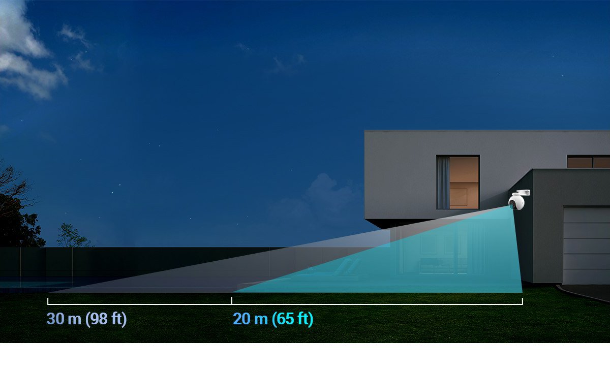 Hồng ngoại tới 30m, có màu ban đêm tới 20m