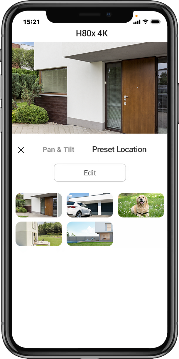 Danh sách điểm cài sẵn trên app EZVIZ
