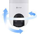 Xoay ngang 350 độ, xoay dọc 80 độ