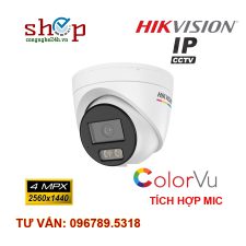 Camera IP 4.0 Megapixel HIKVISION DS-2CD1347G3H-LIU/SRB ColorVu Tích hợp MIC