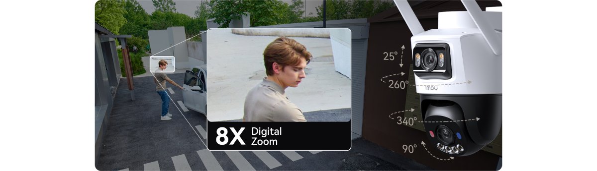 Zoom số 8 lần nhìn rõ khuôn mặt