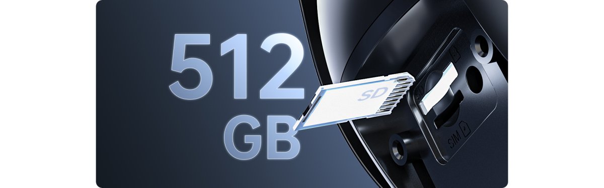 Khe thẻ nhớ microSD tới 512GB