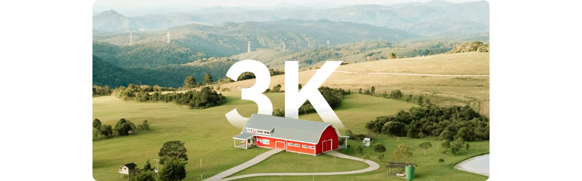 Hình 3K UHD quan sát nông trại